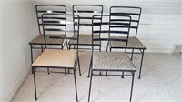 5 METAL CHAIRS