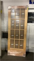 32” 12-Panel Glass Natural Pine French Door Slab