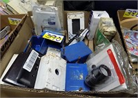 BOX LOT OF ELECTRICAL CONNECTIONS AND GOODS