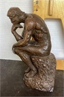 Chalkware "The Thinker" statue