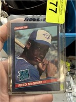 1986 DONRUSS BASEBALL CARD FRED MCGRIFF ROOKIE