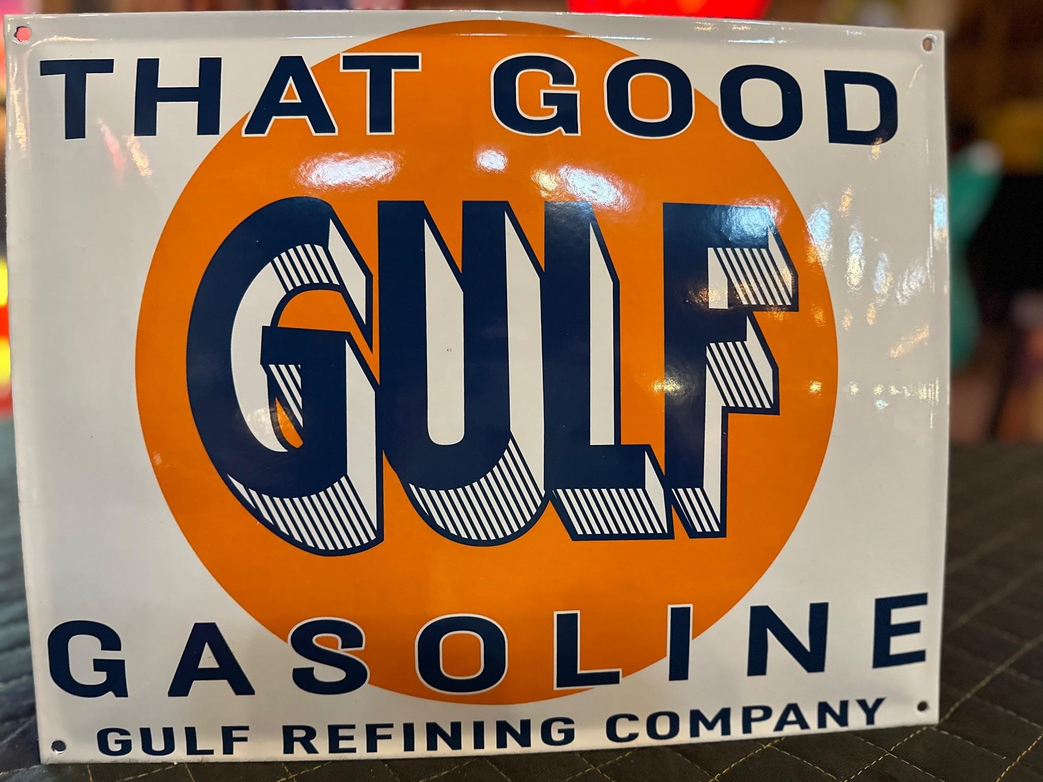 13 x 16” Porcelain Gulf Sign