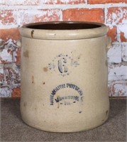 A 6 Gal, Monmouth Pottery Works Crock.