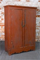 A New England Painrted Pine Jelley Cupboard