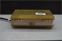 Sm. two sided Tackle Box w/Jigs, Lead Weights, etc