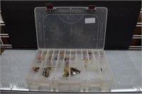 Plastic Tackle Box w/ Rubber Lures and Spinners