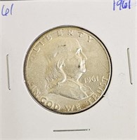 1961 90% Silver Franklin Half Dollar