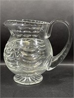 Lead Crystal Pitcher with Sunburst Bottom