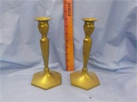 Pr. Brass candleholders