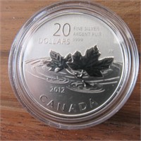2012 $20 FAREWELL TO THE PENNY .9999 FINE SILVER