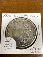1890-CC FINE MORGAN SILVER DOLLAR