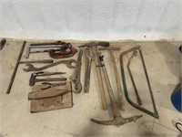Ridgid pipe cutter, small anvil, misc tools
