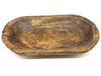 Antique/Vintage Wood Carved Bowl 14” x 8.75” x