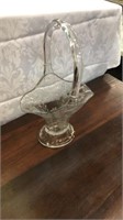 Beautiful Etched Glass Basket