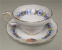 Coronation 1953 teacup + Saucer Foley Bone China