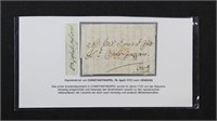 1731 Stampless folded Captain's letter, cover on
