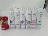 6 déodorants corporels Dove pour femme
