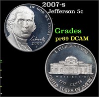 Proof 2007-s Jefferson Nickel 5c Grades GEM++ Proo