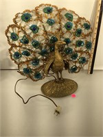 Vintage 1920’s Peacock table lamp , Made in