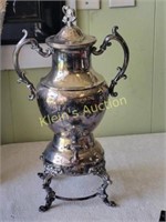 antique silver plated electrical samovar w/cord