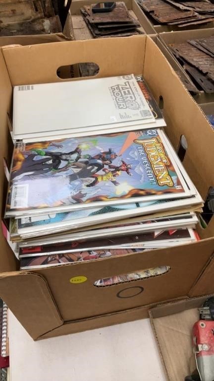 Large box of assorted comic books