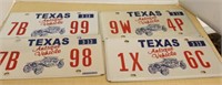 SELECTION OF "ANTIQUE VEHICLE" TEXAS PLATES