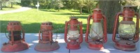 Collection of 5 Vintage Lanterns