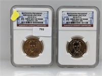 Set of NGC 2010-P&D Lincoln $1