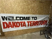 Welcome to Dakota Territory vinyl banner, 44" x 12