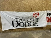 Truck Stop Dodge vinyl banner, 4' x 10'