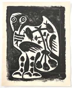 Pablo Picasso lithograph "Great Owl"