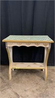 Vintage Green Checkerboard Decorative Table