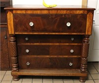 Antique Crotch Mahogany Chest of Drawers