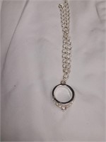 Silver toned Necklace & Pendant