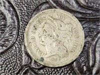 1866 Three Cent Coin Trime