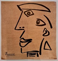 Pablo Picasso Drawing on cardboard