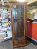 ~LPO* Wood Gun Cabinet w/ Key 12x22x66"