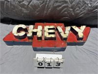 Metal Chevy Sign