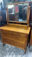 Bird's Eye Maple Dresser with Mirror