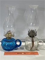 2 x Kerosene Lamps - Tallest 295mm