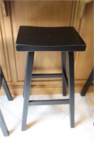 Wood bar stool, 16 X 29.5"H