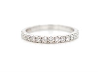 Diamond & 18ct white gold half eternity ring