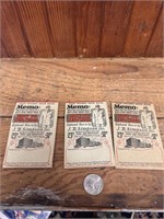 3 Vintage Memo Pads
