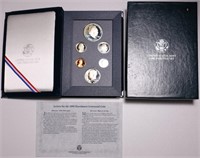 1990 US Silver Prestige Set w/Silver Dollar