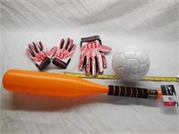 Mini Soccer Ball, Baseball Gloves Adult & Child L