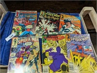 (6) Spiderman Comic Books