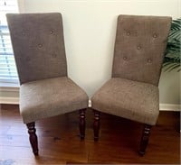 Pair of Seabiscuit Parson’s Chairs. These parsons