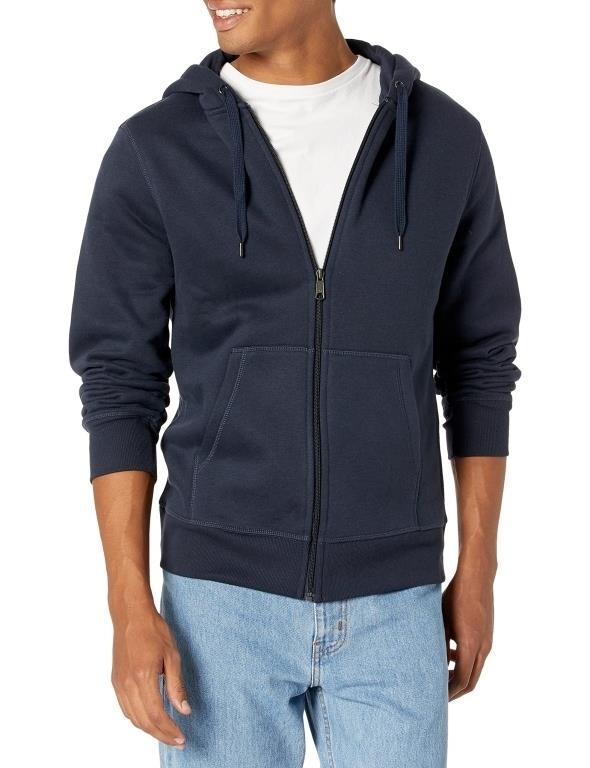Size Large Amazon Essentials Mens Full-Zip Hooded