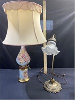 Floral & Bronze Table Lamps