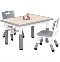 FUNLIO KIDS TABLE AND 2 CHAIRS SET FOR AGES 3-8,